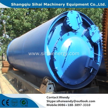 Waste tire recycling to oil machine